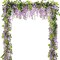 5PCS Purple Wisteria Garland – Artificial Flower Vines for Wedding Arch, Hanging Floral Decoration